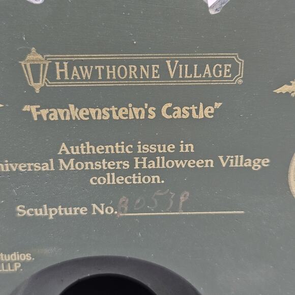 Hawthorne Village Universal Monster Frankenstein Castle Light Figurine Halloween - Picture 15 of 16